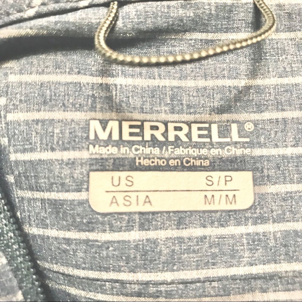 Merrell Blue Pinstriped Performance Zip Up Jacket - Picture 7 of 7